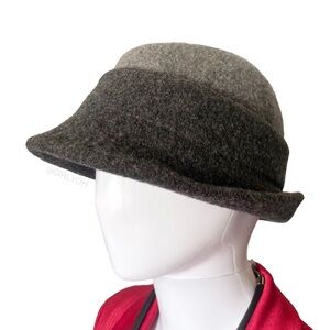 NEW Shihreen Gray Wool Felt Cloche Hat